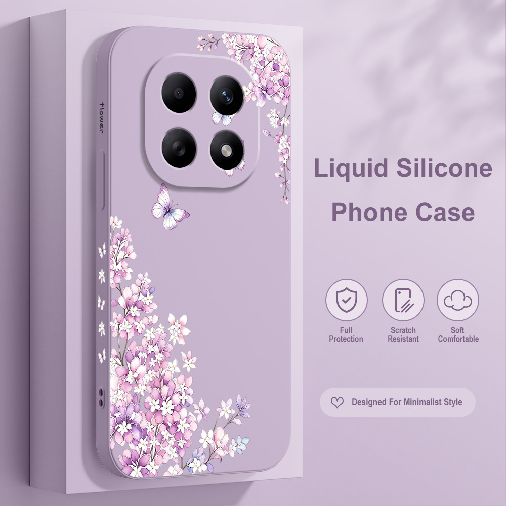 Phone Cases Xiaomi 15 - Violet Floral Phone Case For Xiaomi