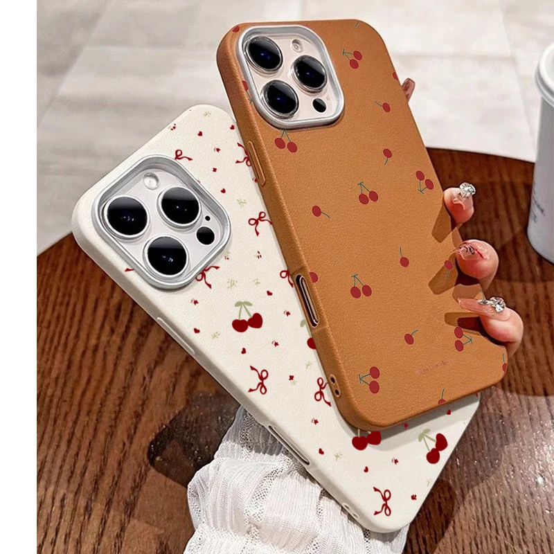 Phone Cases Xiaomi 15 - INS Cute Cartoon Cherry Pattern Phone
