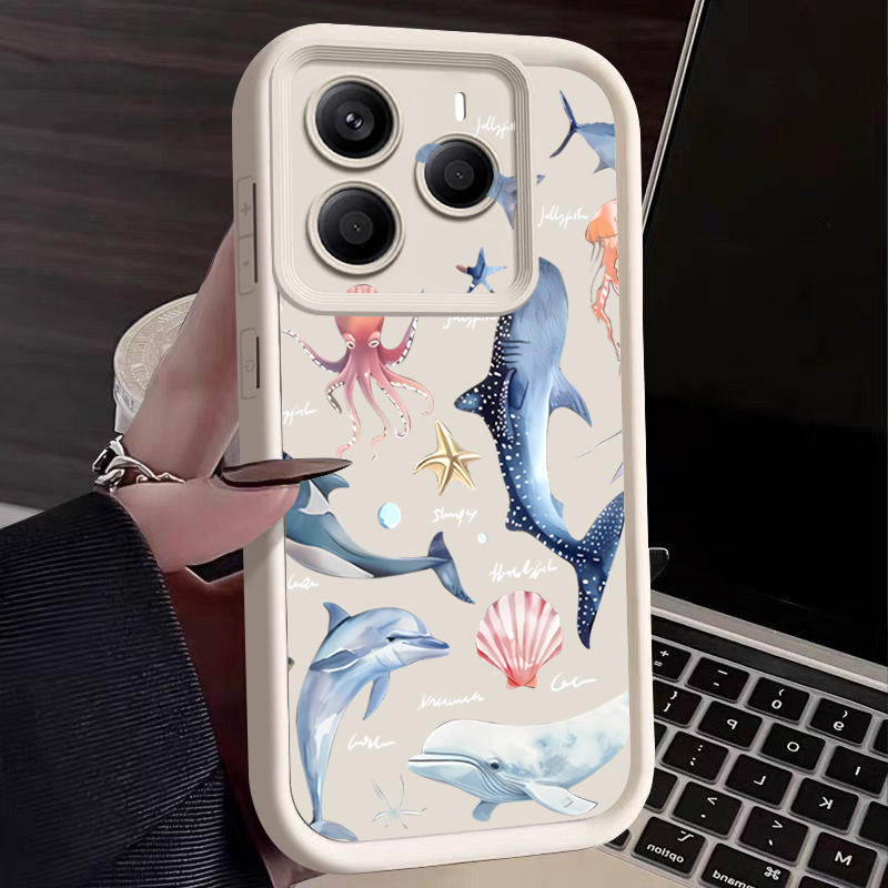 Cute Dolphin Patterned Soft Ca - Phone Cases Xiaomi 15 评论和价格
