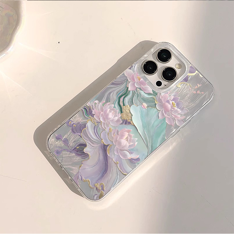 Dreamy Purple Lotus Print Aest - Phone Cases Xr Iphone 评论和价格