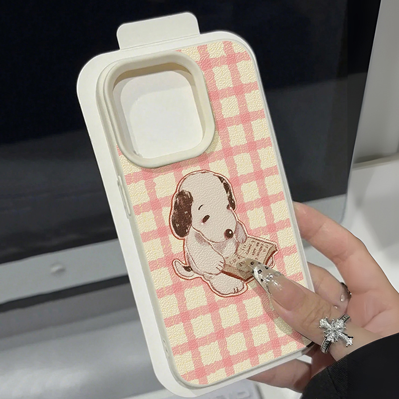 Cute Vintage Book Dog Litchi P - Phone Cases Galaxy A16 5G 评论和价格