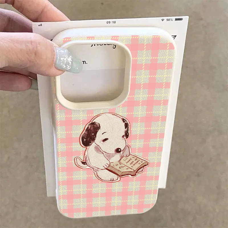 Cute Vintage Book Dog Litchi P - Phone Cases Galaxy A16 5G 评论和价格