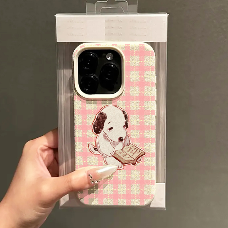 Cute Vintage Book Dog Litchi P - Phone Cases Galaxy A16 5G 评论和价格