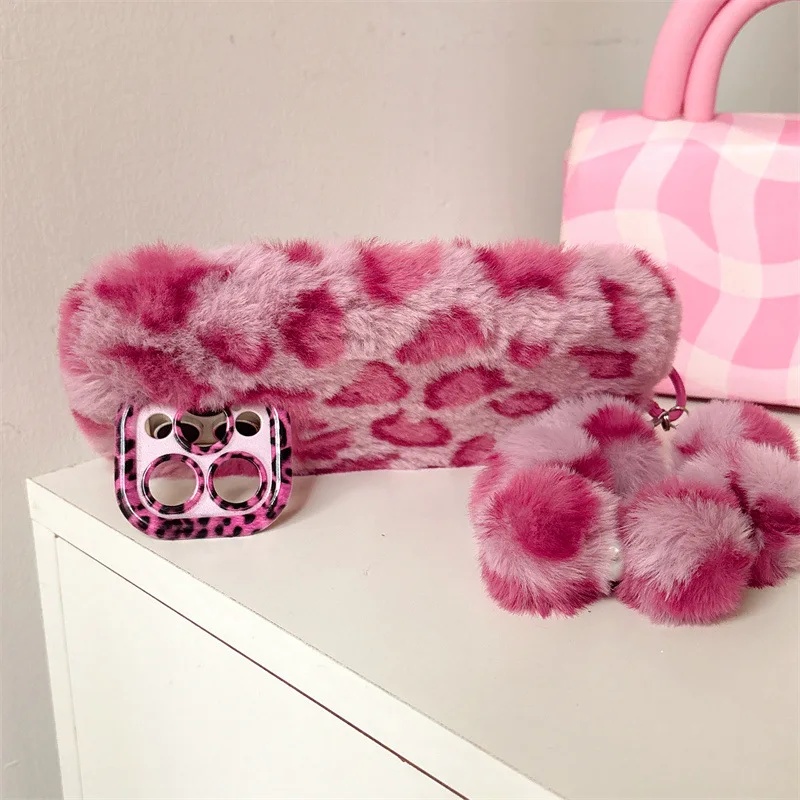 Fashion Leopard Furry Plush Le - Phone Cases Iphone 13 评论和价格