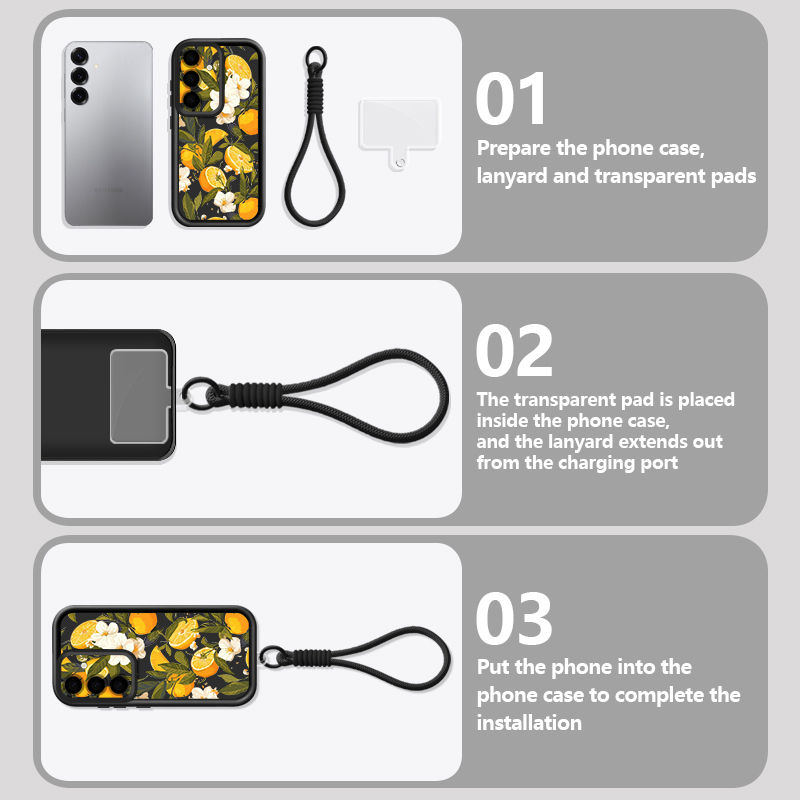 Flower Pattern Lanyard Phone C - Phone Cases Galaxy A16 5G 评论和价格